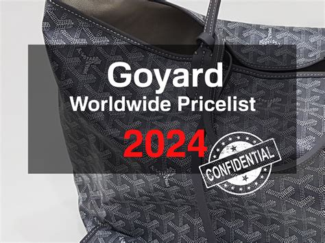 goyard artois black price|Goyard price list 2024.